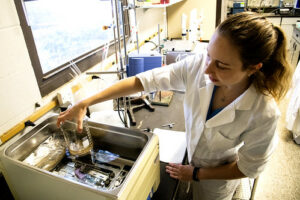 Graduate student Annegret Jannasch