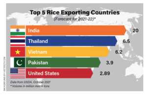 world rice exports chart